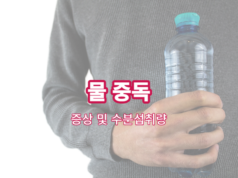물중독 물중독증상 물2L 수분섭취량
