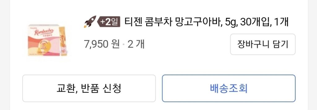 티젠 콤부차 망고구아바